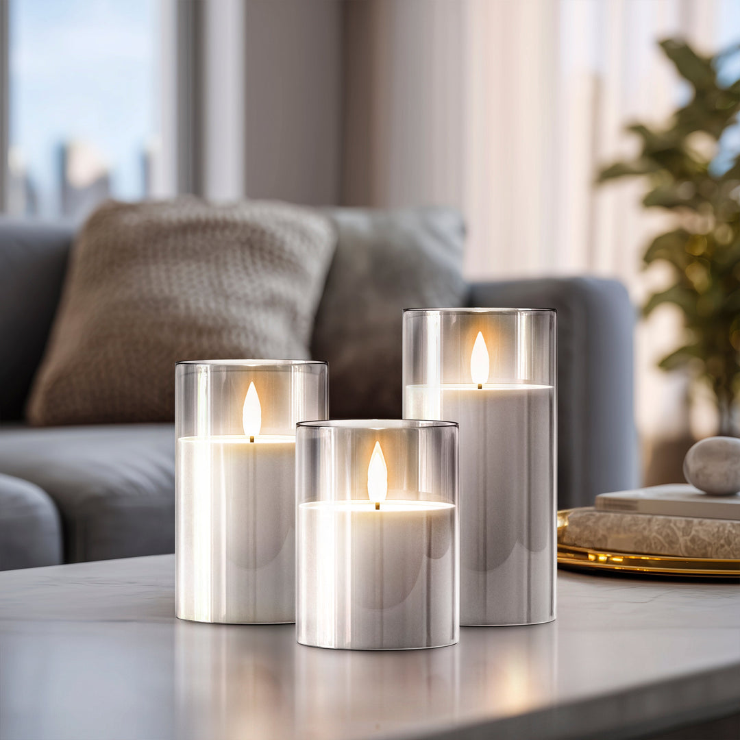 FLAMELESS WIRELESS CANDLES ( SET OF 3)