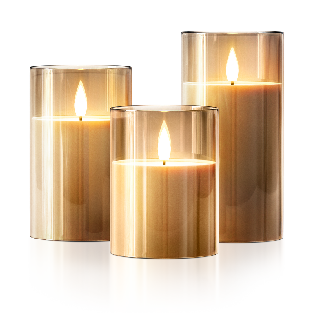 FLAMELESS WIRELESS CANDLES ( SET OF 3)