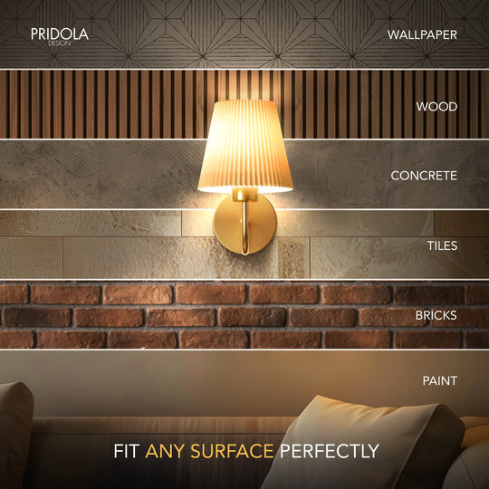 CURVED WIRELESS WALL SCONCE
